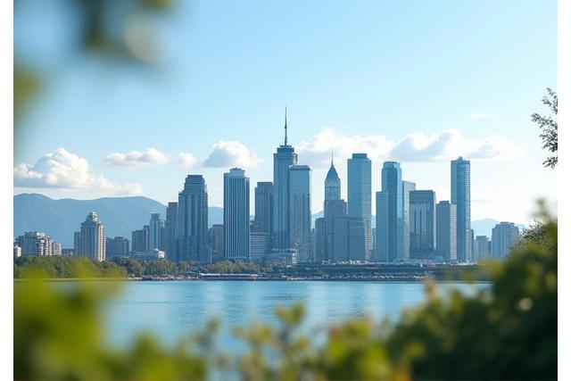 Modern Zürich skyline with a focus on business districts, suggesting innovation and finance.