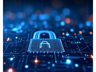 Abstract depiction of digital data and security